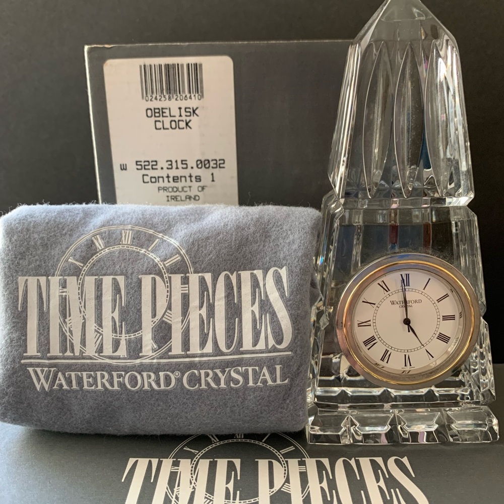 Waterford Crystal Obelisk Clock